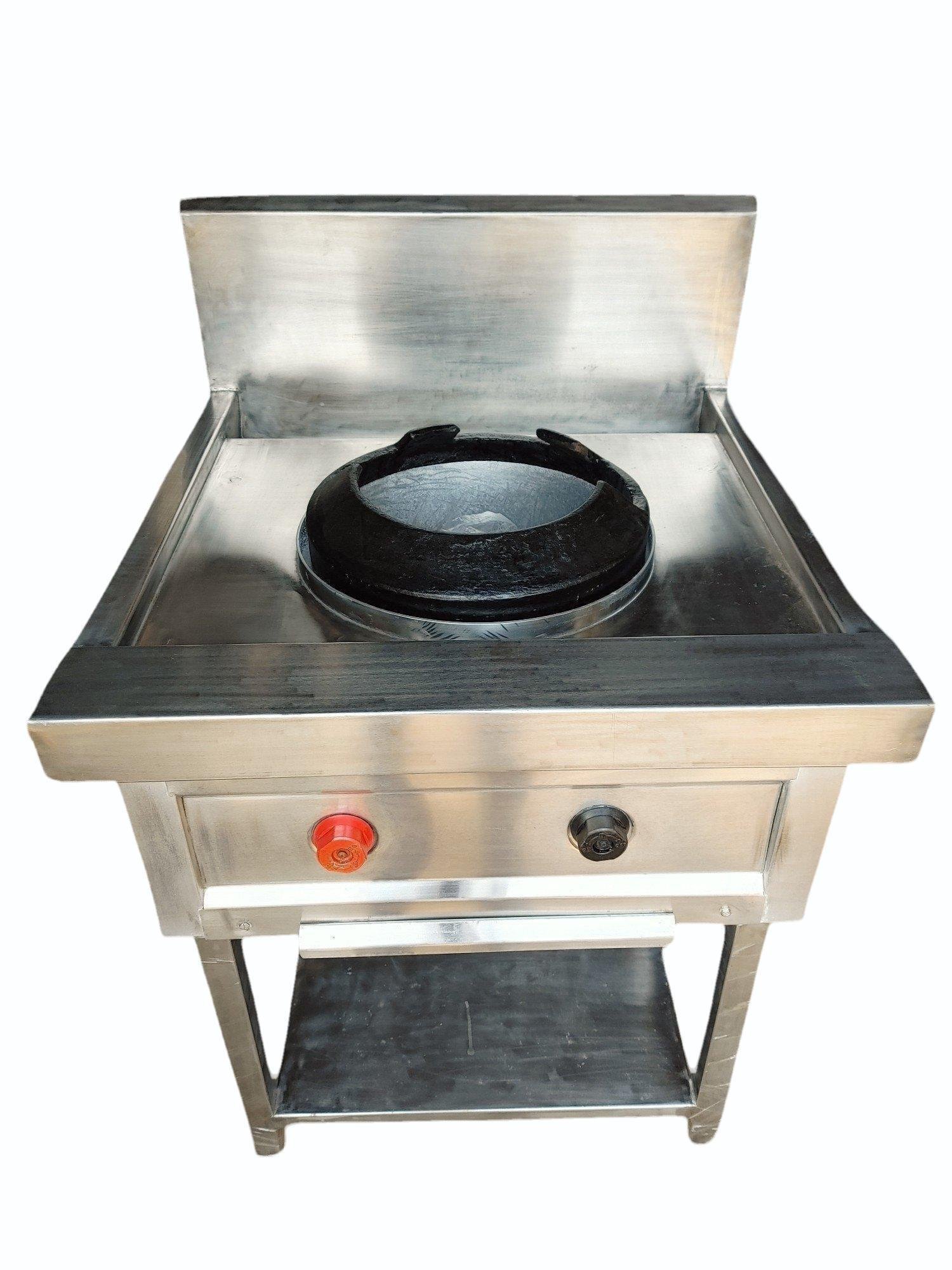 Single chinese range with drain